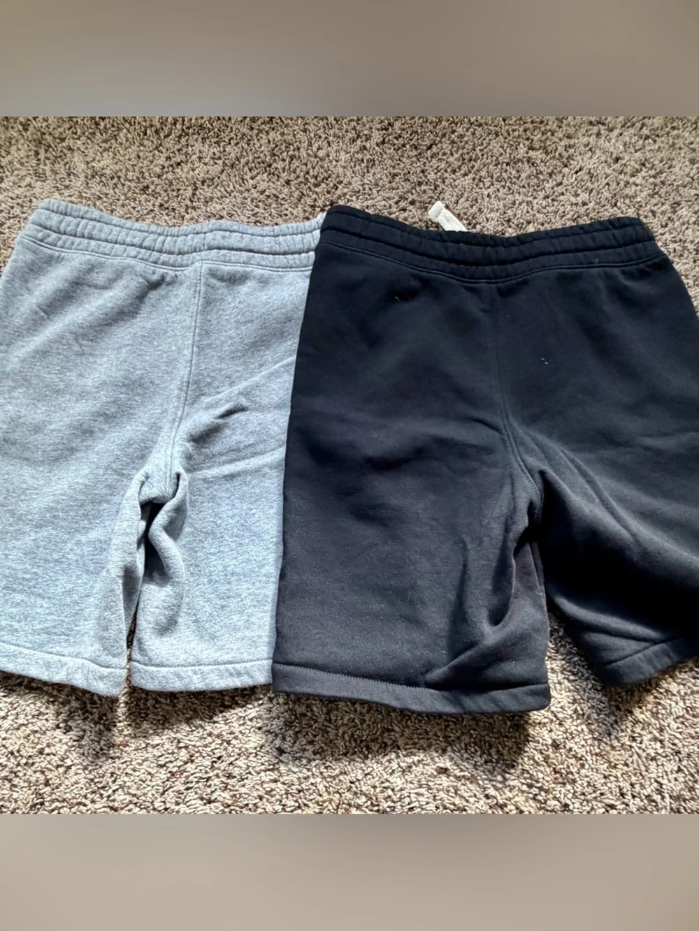 NWOT Old Navy Kids Gray and Black Sweat Shorts Duo Size 10/12 L